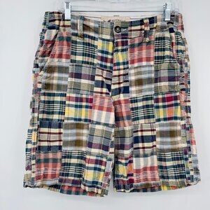 American‎ Eagle Men's Classic Length Patchwork Shorts Size 30 100% Cotton